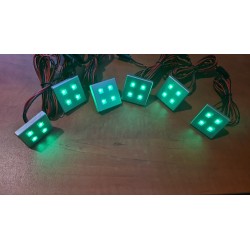 Zestaw 6 zielonych kostek LED- EUROLITE LED DL-4-6